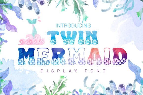 Twin Mermaid: A Whimsical Display Font for Creative Projects